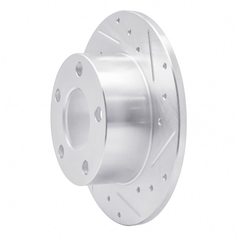 R1 Concepts R1 92-05 Audi A6 (Mexico) Rear Right Drilled & Slotted Silver Brake Rotor