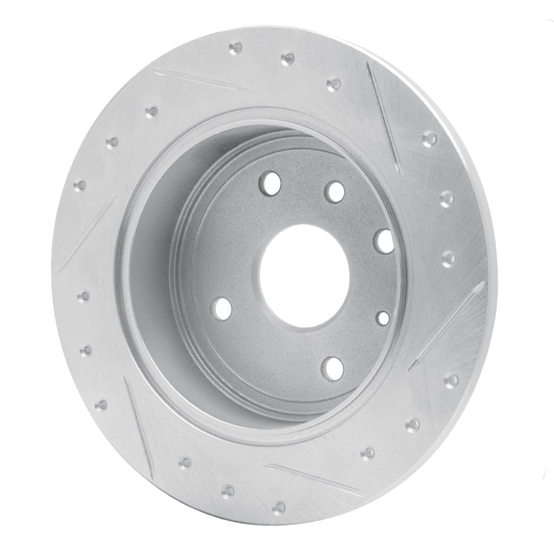 R1 Concepts R1 04-10 Chevrolet Epica (USA/Canada) Rear Left Drilled & Slotted Silver Brake Rotor