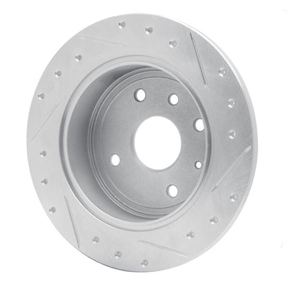 R1 Concepts R1 04-10 Chevrolet Epica (USA/Canada) Rear Left Drilled & Slotted Silver Brake Rotor