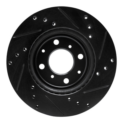 R1 Concepts R1 15-20 Honda Fit (USA/Canada) Front Left Drilled & Slotted Black Brake Rotor