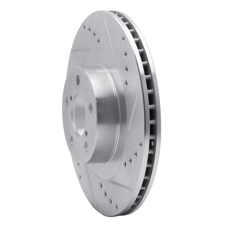 R1 Concepts R1 01-08 Saab 9-2X Front Right Drilled & Slotted Silver Brake Rotor