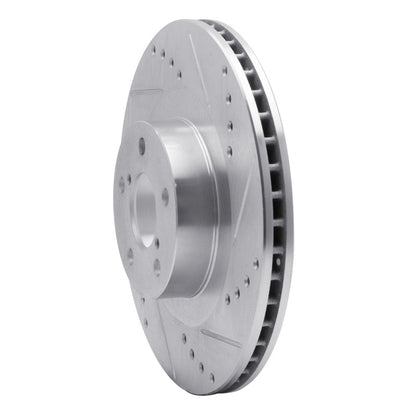 R1 Concepts R1 01-08 Saab 9-2X Front Right Drilled & Slotted Silver Brake Rotor