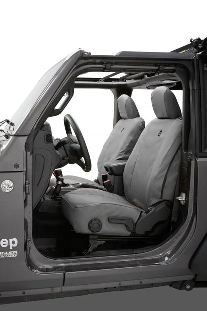 Bestop 20-23 Jeep Gladiator / 18-2023 Wrangler JL 4-Door Front Seat Covers (Charcoal)