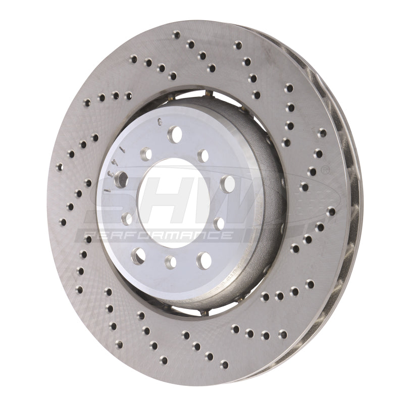 SHW Performance SHW 01-06 BMW M3 3.2L Right Front Drilled Lightweight Brake Rotor (European Model) (34112282802)