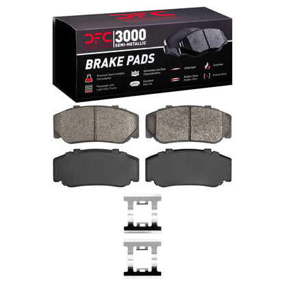 DFC 82-87 Volvo 780/740/745/760 Series Front 3000 Semi-Metallic Brake Pads and Hardware Kit