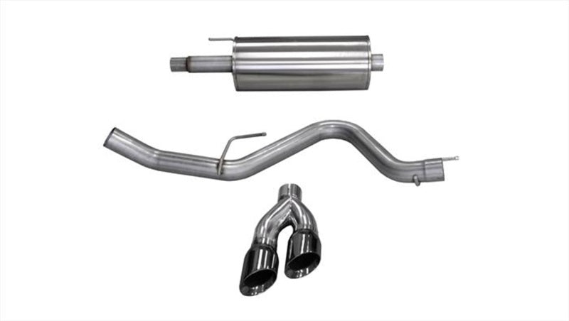 CORSA Performance Corsa 2015-2020 Ford F-150 5.0L V8 (Super Crew Cab) Black Sport Single Side Dual 4in Tips CB Exhaust