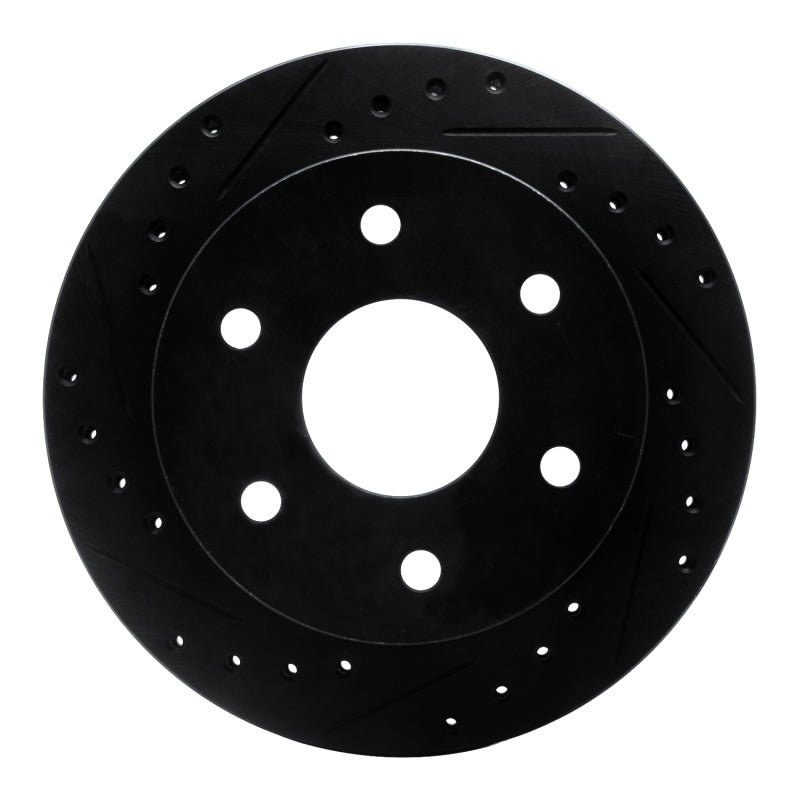 R1 Concepts R1 1988-2000 Cadillac Escalade Front Left Drilled & Slotted Black Brake Rotor