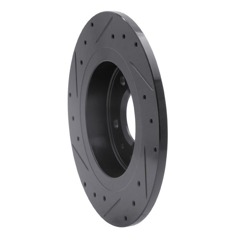 R1 Concepts R1 11-19 Buick Verano Rear Right Drilled & Slotted Black Brake Rotor