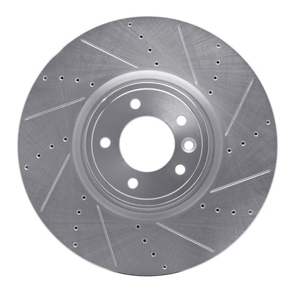 R1 Concepts R1 18-25 Land Rover Defender 110 Front Right Drilled & Slotted Silver Brake Rotor