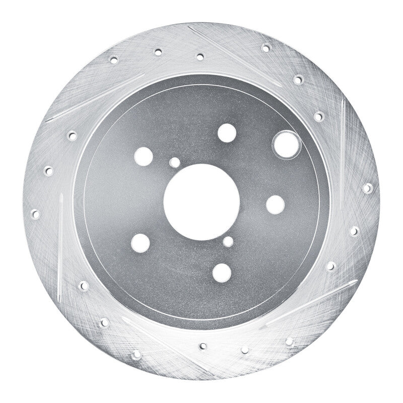 R1 Concepts R1 22-25 Subaru WRX Rear Right Drilled & Slotted Silver Brake Rotor