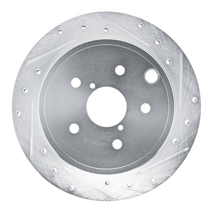 R1 Concepts R1 22-25 Subaru WRX Rear Right Drilled & Slotted Silver Brake Rotor