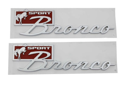 Ford Racing Bronco Sport Script Fender Badge Kit