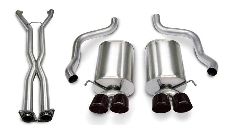 CORSA Performance Corsa 06-08 Corvette C6 Sport Cat-Back Dual Rear Exit w/ 3.5in Black PVD Tips