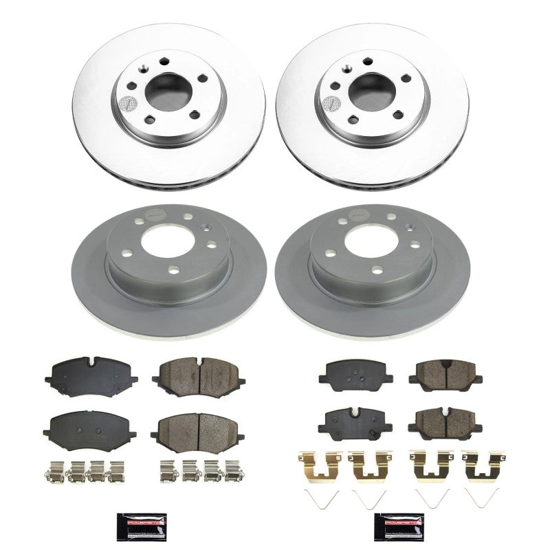 PowerStop Power Stop 21-22 Chevrolet Trailblazer Front & Rear Z17 Coated Brake Kit