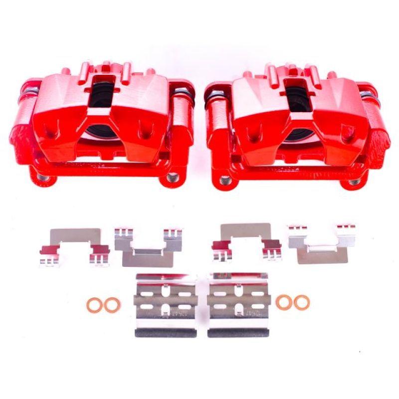 PowerStop Power Stop 06-09 Cadillac XLR Rear Red Calipers w/Brackets - Pair
