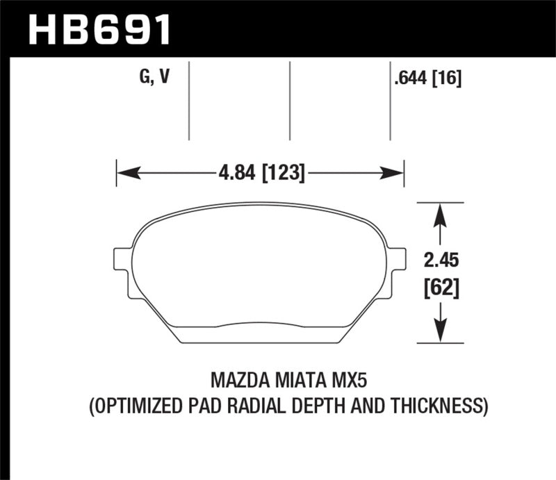 Hawk Performance Hawk 06-14 Mazda MX-5 DTC-60 Race Front Brake Pads