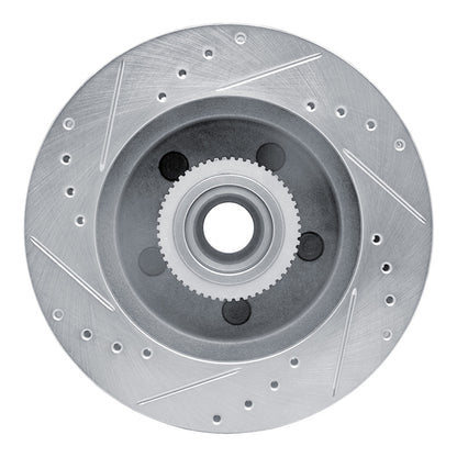 R1 Concepts R1 1992-2002 Chevrolet Express 1500 Front Right Drilled & Slotted Silver Brake Rotor