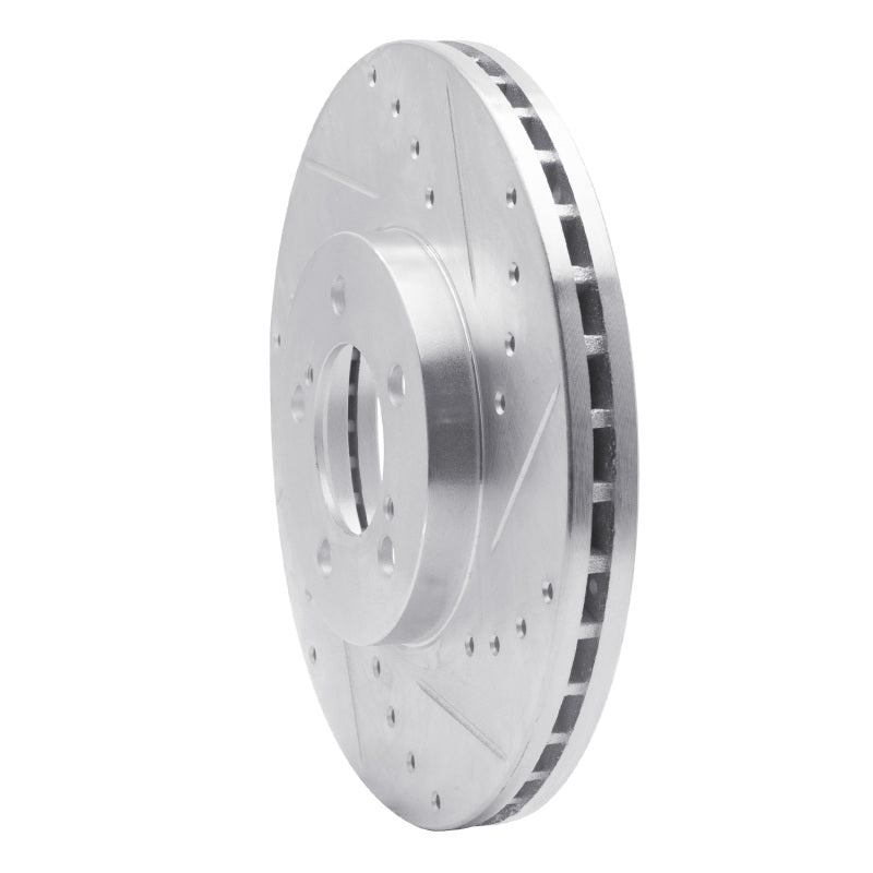 R1 Concepts R1 93-07 Ford Taurus SHO Front Right Drilled & Slotted Silver Brake Rotor