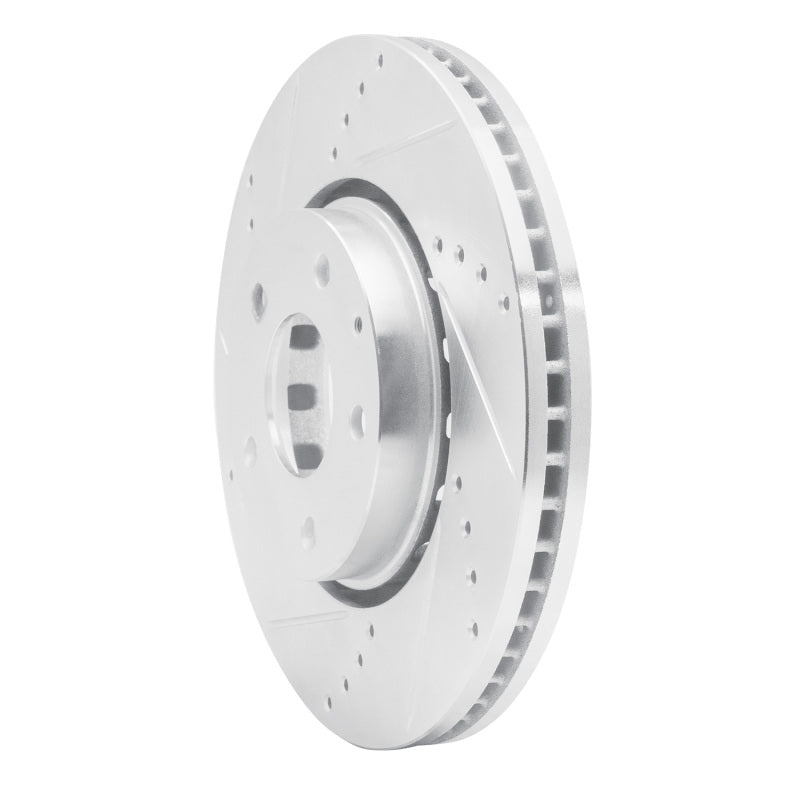 R1 Concepts R1 16-25 Mazda CX-5 Front Left Drilled & Slotted Silver Brake Rotor