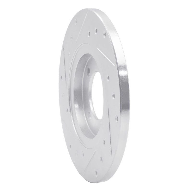 R1 Concepts R1 80-83 Toyota Corolla (US/Canada) Front Right Drilled & Slotted Silver Brake Rotor