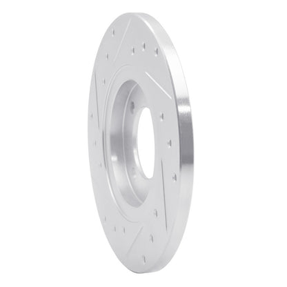 R1 Concepts R1 80-83 Toyota Corolla (US/Canada) Front Right Drilled & Slotted Silver Brake Rotor