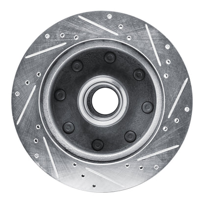 R1 Concepts R1 80-85 Ford E-250 Econoline Front Left Drilled & Slotted Silver Brake Rotor