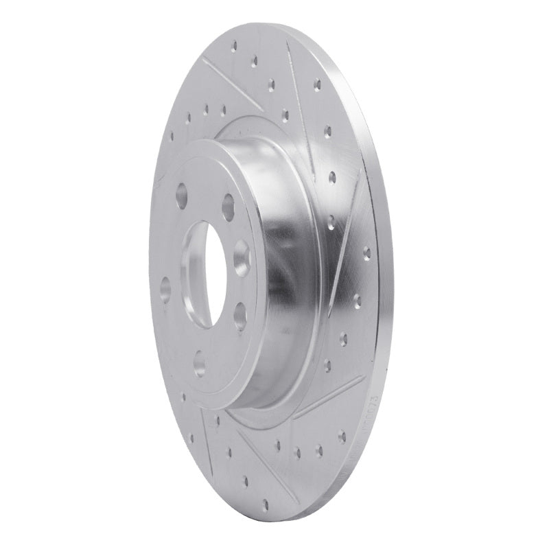 R1 Concepts R1 15-20 Jaguar E-Pace Rear Right Drilled & Slotted Silver Brake Rotor