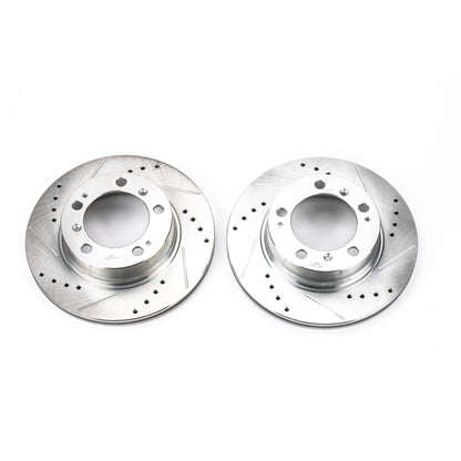 PowerStop Power Stop 97-04 Porsche Boxster Rear Evolution Drilled & Slotted Rotors - Pair