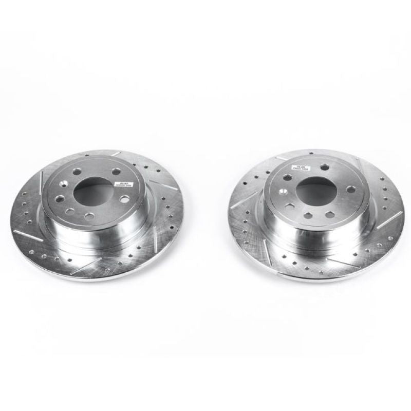 PowerStop Power Stop 99-10 Saab 9-5 Rear Evolution Drilled & Slotted Rotors - Pair