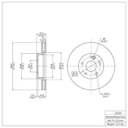 DFC 98-05 Mercedes-Benz ML430 Front GeoSPEC Coated Rotor