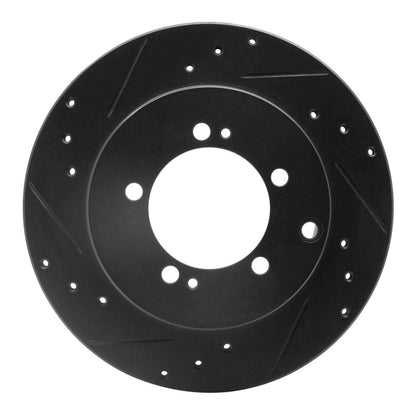 R1 Concepts R1 91-93 Dodge STEALTH Rear Left Drilled & Slotted Black Brake Rotor
