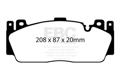 EBC 12+ BMW M5 4.4 Twin Turbo (F10) Yellowstuff Front Brake Pads