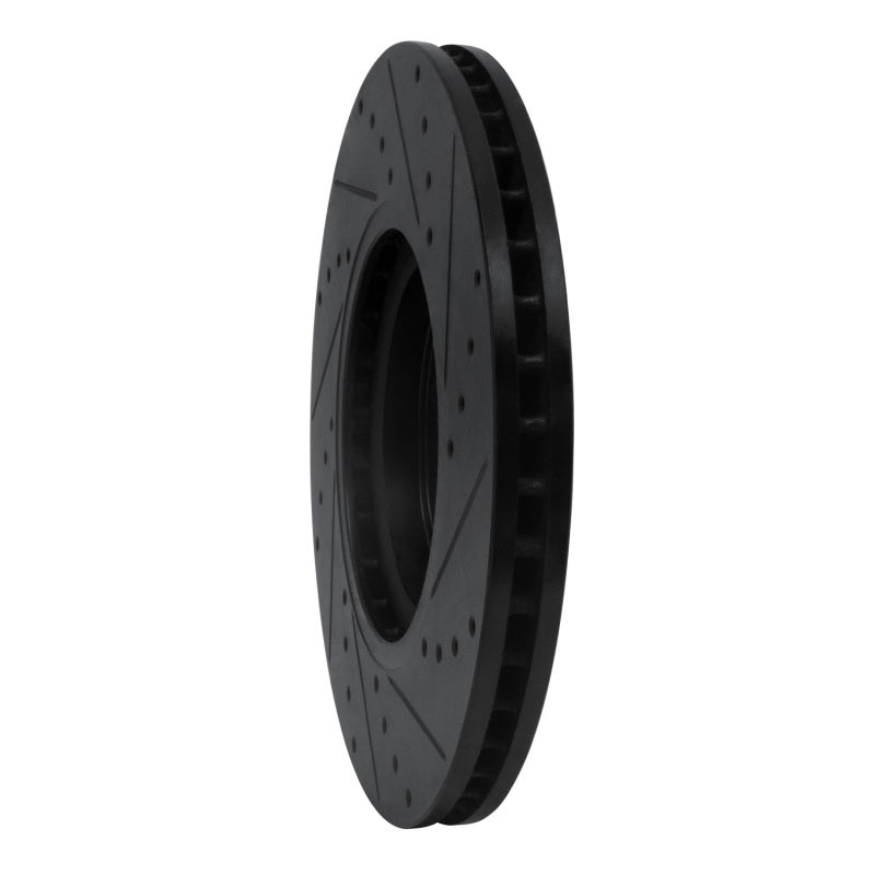 R1 Concepts R1 07-17 Nissan Juke Front Left Drilled & Slotted Black Brake Rotor