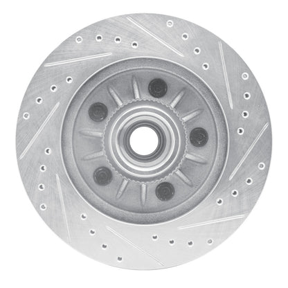 R1 Concepts R1 99-04 Ford Expedition Front Left Drilled & Slotted Silver Brake Rotor