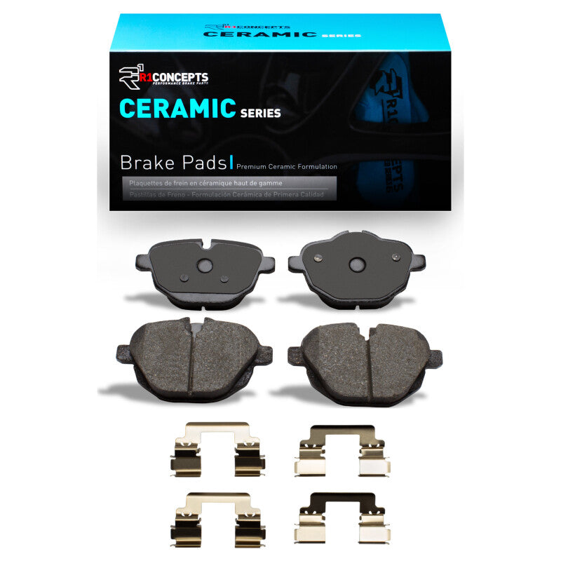 R1 Concepts R1 2011-2025 BMW 528I xDrive Rear R1 Ceramic Pads & Hardware Kit
