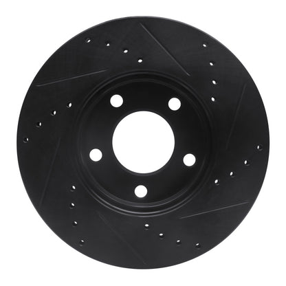 R1 Concepts R1 01-07 Ford Escape Front Left Drilled & Slotted Black Brake Rotor