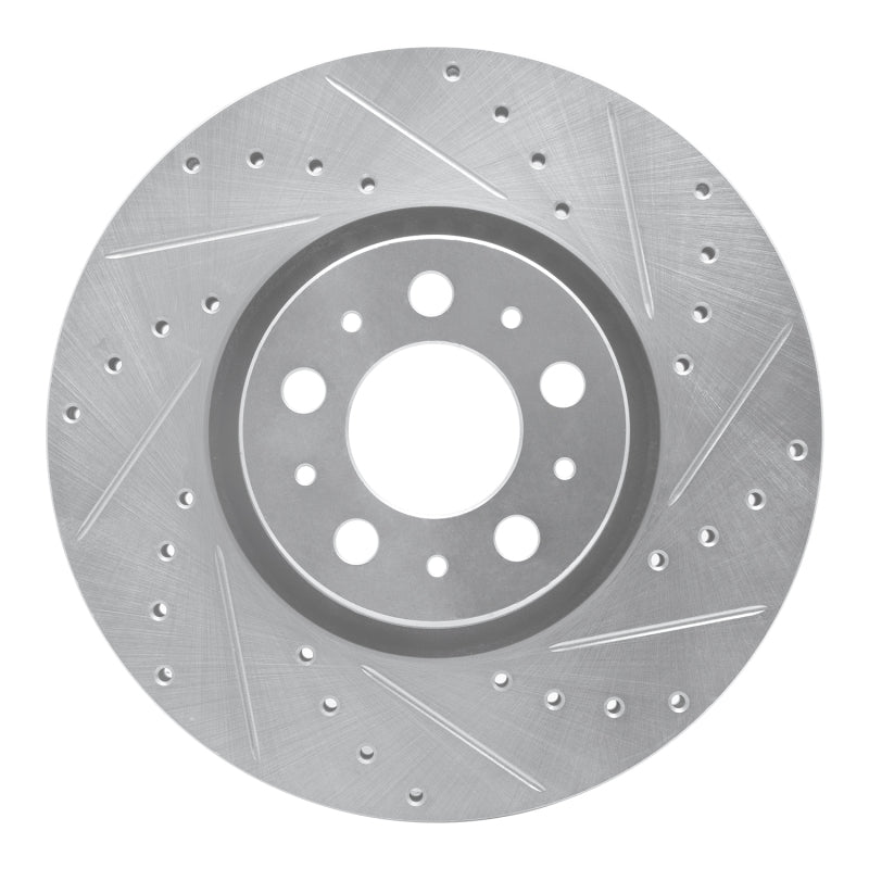 R1 Concepts R1 03-09 Volvo XC90 Front Right Drilled & Slotted Silver Brake Rotor