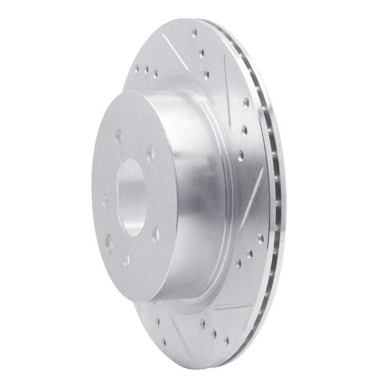 R1 Concepts R1 09-20 Nissan 370Z Rear Right Drilled & Slotted Silver Brake Rotor