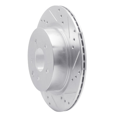 R1 Concepts R1 09-20 Nissan 370Z Rear Right Drilled & Slotted Silver Brake Rotor
