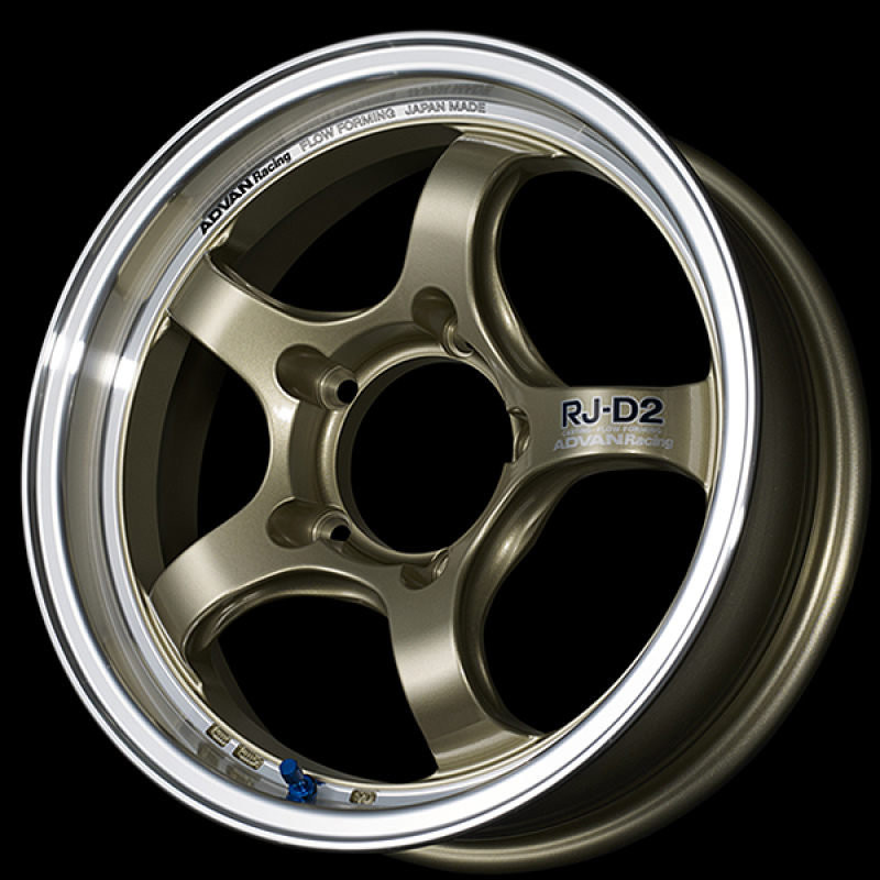 Advan RG-D2 15x5.0 / +45 Offset / 4x100 / 63mm Bore / Machining and Champagne Gold