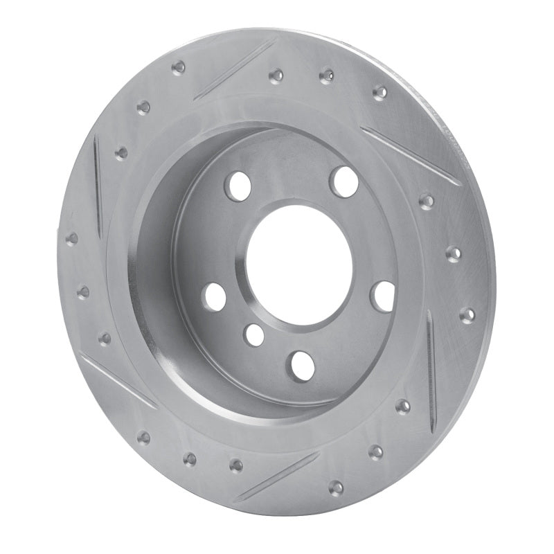 R1 Concepts R1 14-24 Mini Cooper (Excl Clubman) Rear Right Drilled & Slotted Silver Brake Rotor