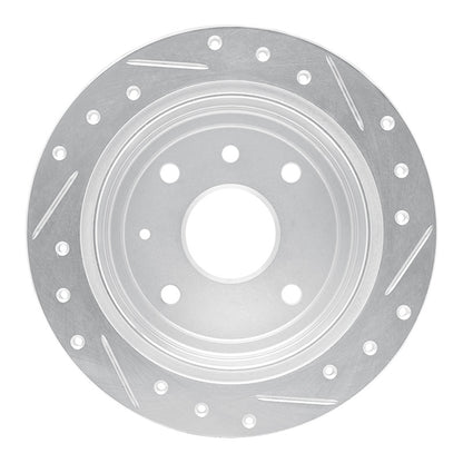 R1 Concepts R1 04-10 Chevrolet Optra (USA/Canada) Rear Left Drilled & Slotted Silver Brake Rotor