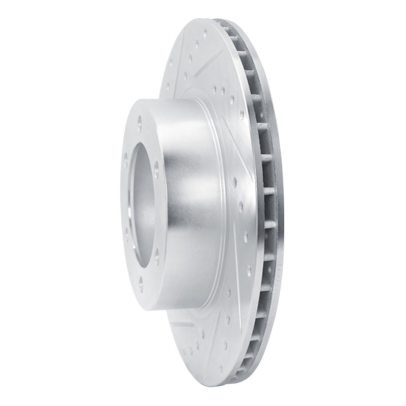 R1 Concepts R1 95-04 Toyota 4Runner Front Left Drilled & Slotted Silver Brake Rotor