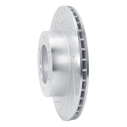 R1 Concepts R1 95-04 Toyota 4Runner Front Left Drilled & Slotted Silver Brake Rotor