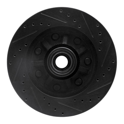 R1 Concepts R1 97-04 Ford F-250 2WD (Excl Super Duty) Front Left Drilled & Slotted Black Brake Rotor