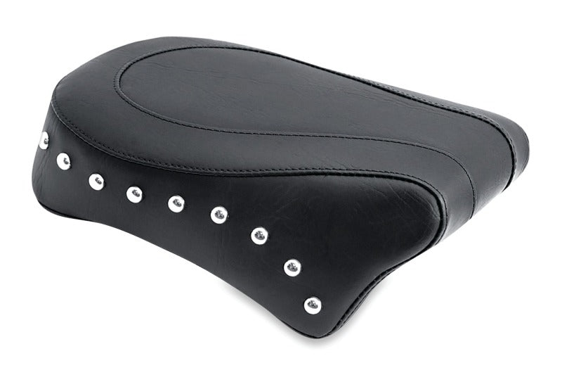 Mustang Motorcycle Mustang 06-17 Harley Dyna Standard Touring Passenger Seat w/Studs - Black