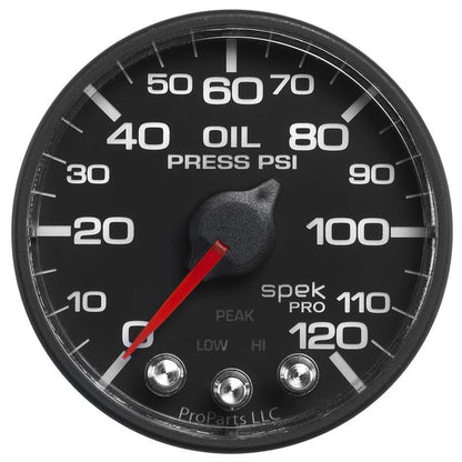 Autometer Spek-Pro - Nascar 2-1/16in Oil Press 0-120 psi Bfb Ecu