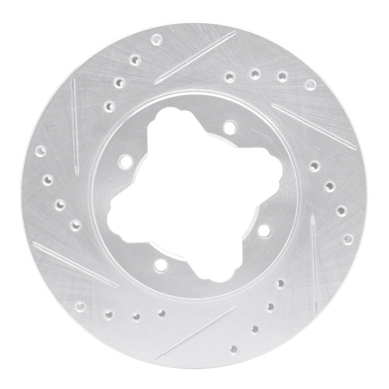 R1 Concepts R1 90-97 Acura CL Front Left Drilled & Slotted Silver Brake Rotor