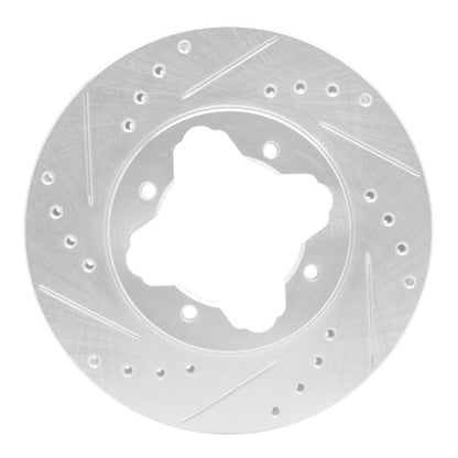 R1 Concepts R1 90-97 Acura CL Front Left Drilled & Slotted Silver Brake Rotor