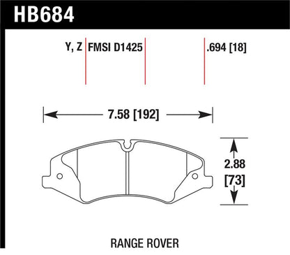 Hawk Performance Hawk 10-13 Range Rover/Range Rover Sport Supercharged LTS Front Brake Pads